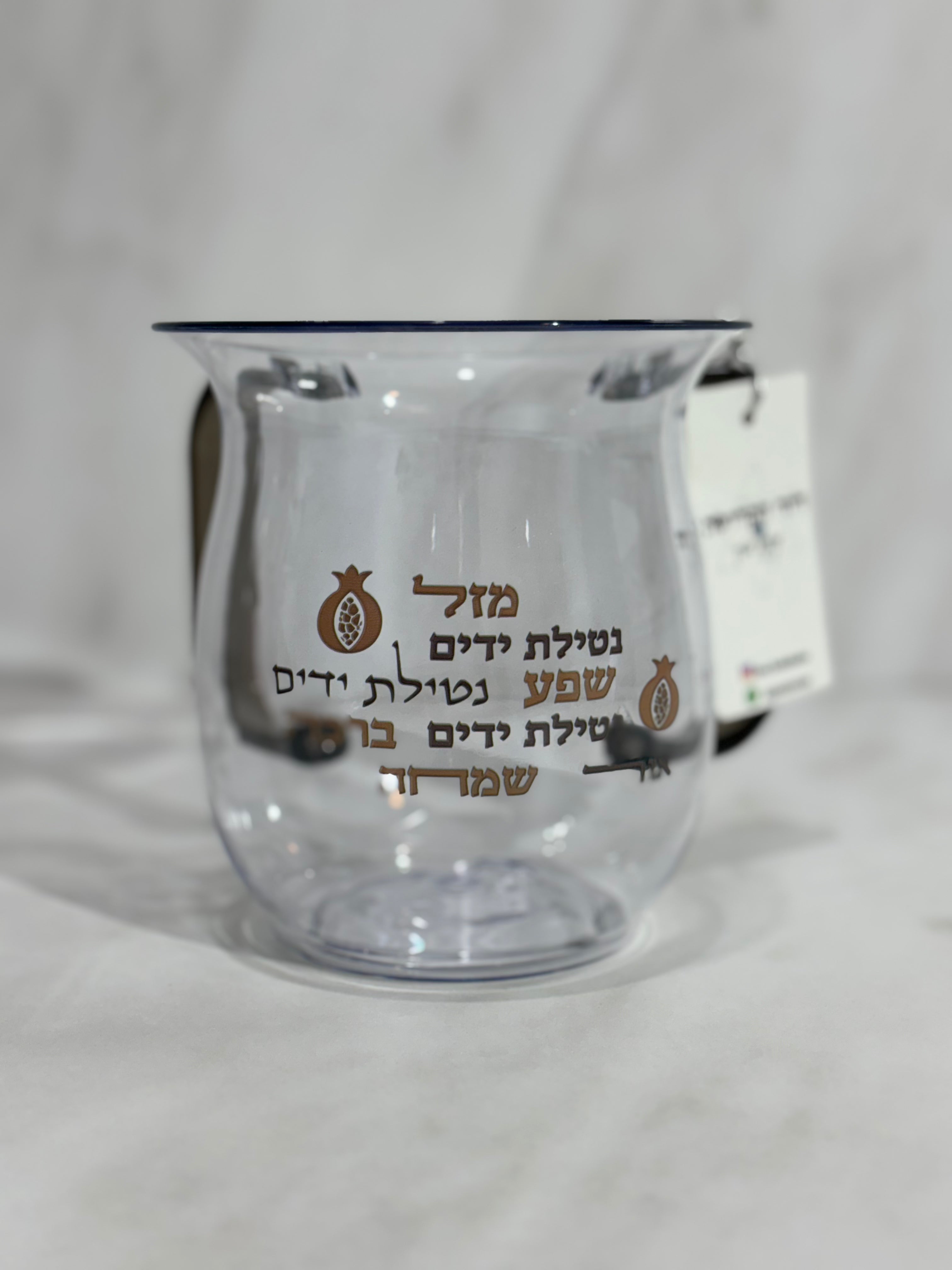נטלה אקריליק מהודרת עם הדפסה וידיות צבעוניות