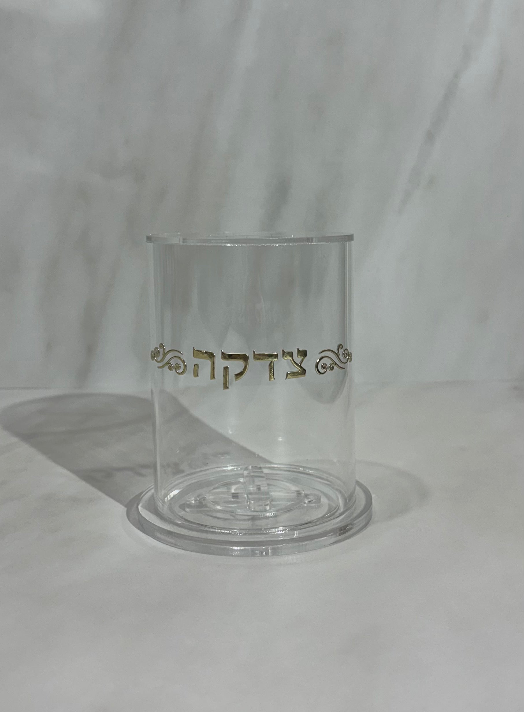 קופת צדקה מאקריליק שקוף 12.5x10 ס"מ